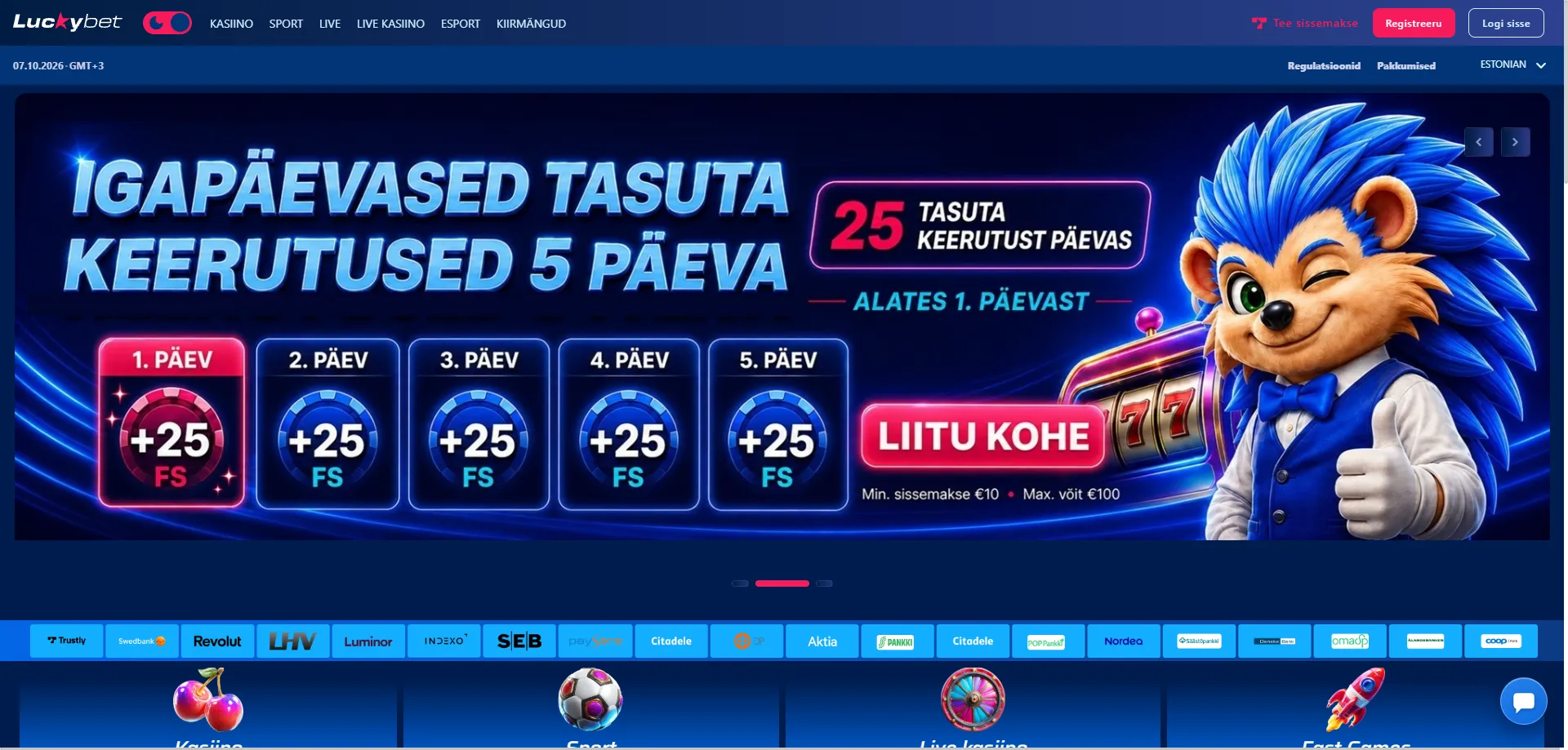 Luckybet casino mobiiliversioon – mängi nutitelefonist igal ajal